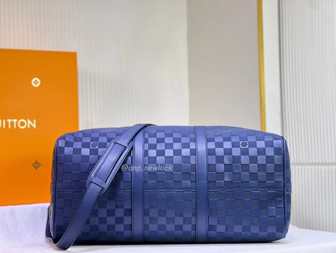 Louis Vuitton Keepall Bandouliere Monogram 50 Navy Duffel Bag (33) - newkick.org